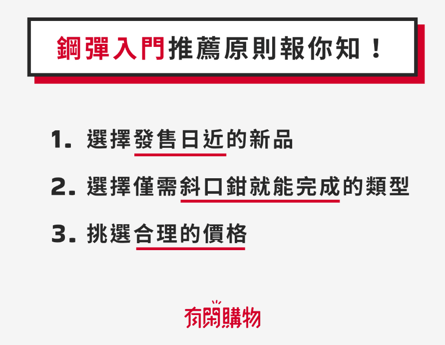 鋼彈入門推薦原則